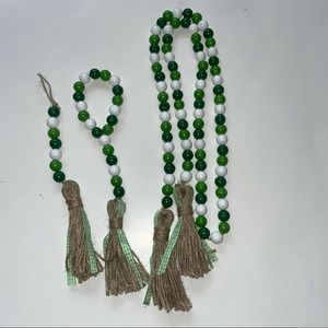 3 Piece Beaded Garland Set for St Patty’s Decor